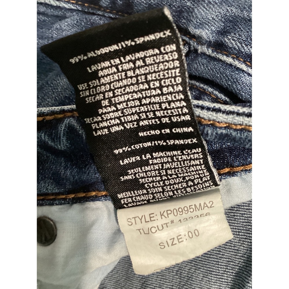 Kut from the Kloth Mia HighRise Skinny Jeans Dark Wash Raw Hem Size 00 KP0995MA2 - Picture 6 of 6